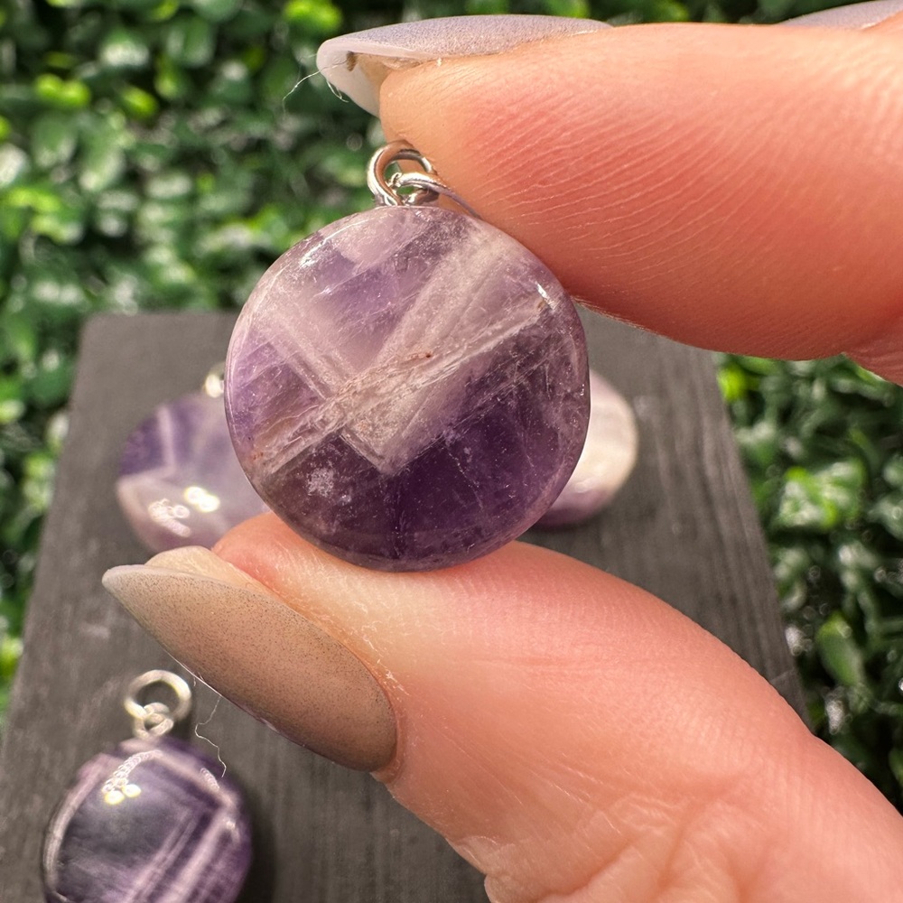 Round, Dream Amethyst Pendant